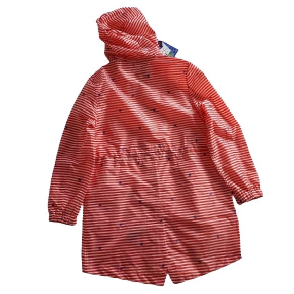 Joules Red and White Striped Trench Coat - Picture 6 of 6